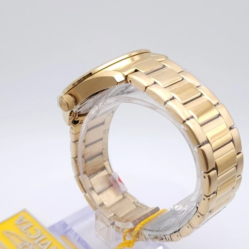 Invicta Ocean Voyage Men's Watch Gold Dial Black Bezel 39mm Steel‎ New